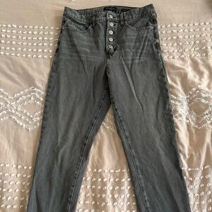 Banana Republic High Rise Black Faded Wash Jeans